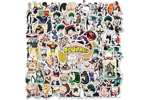 Wopin My Hero Academia Lot de 100 autocollants imperméables en vinyle pour enfants, adolescents et adultes pour ordinateur portable, bouteilles d'eau, bagages ou skateboard