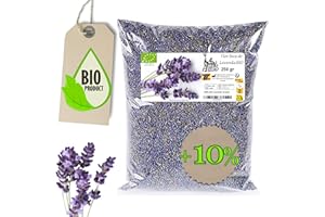 Lavanda Secca BIO Naturale - Fiore di Lavanda Essicata Ecologico - Lavandin Grosso - Fiori di lavanda essiccati bio per Deodorante, Olio Essenziale, Saponi, Cosmetici, Candele@Atlantis Organica 250gr