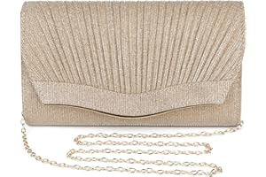 BAIGIO Pochette Elegante, Clutch Donna Cerimonia Borsetta da Sera Strass Borsa a Tracolla per Matrimonio Festa