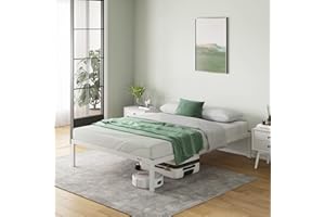 ‎NOVILLA Novilla Metallbett Metallrahmenbett mit Lattenrost Bettgestell Für Erwachsene Kinder Jugendliche 140x200 cm Weiß