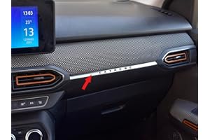 AUTOCOVR Couverture en acier pour Sandero 2021+/Sandero STEPWAY/Jogger | EXTREME | 1 pièce en acier inoxydable, Cadre de plaque d'immatriculation en métal brossé, décorations intérieures, accessoires de tuning