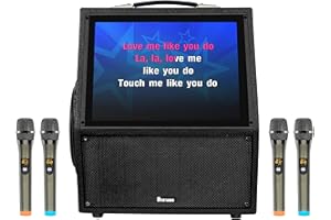 MR ENTERTAINER'S KARAOKE COLLECTION Mr Entertainer Digibox Pro. Portable Touch Screen Karaoke Machine and Media Player (4 x Wireless Microphones)