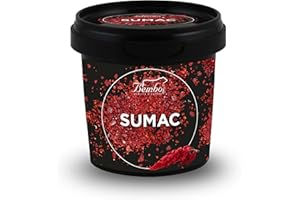 BEMBO QUALITÀ D'AUTORE Sumac Bembo - 70 g - Spezia dal Sapore Acidulo, Cresce in Tutto il Bacino del Mediterraneo - Usata in Tutte le Cucine Mediorientali - Ottimo per Condire Pesce e Carne, per Guarnire Hummus e Insalate