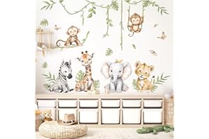 Little Deco Wandtattoo Safaritiere Giraffe Löwe Elefant DL5130 XL