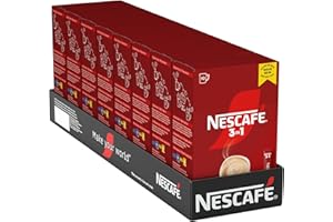 NESCAFÉ 3 w 1 pałeczki do napojów w proszku, rozpuszczalna kawa ziarnista z kremem i cukrem, kawa rozpuszczalna z wyszukanych ziaren kawy, zawierająca kofeinę, 8 sztuk (8 x 10 pałeczek po 16,5 g)