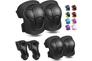 CKE Knee Pads for Kids Knee pads and Elbow Pads Toddler Protective Gear Set Kids Elbow Pads and Knee Pads for Girls Boys with Wrist Guards 3 in 1 for Skating Cycling Bike Rollerblading Scooter