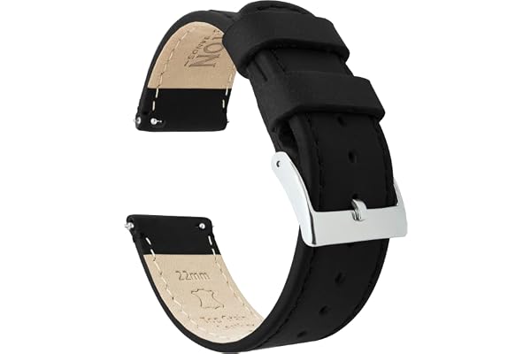 BARTON Quick Release - Top Grain Leather Watch Band Strap - Choice of Colour & Width - 16mm, 18mm, 19mm, 20mm, 21mm 22mm, 23mm or 24mm
