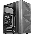 Mars Gaming MC-1500, Compact MicroATX Case, Tempered Glass Side Window, Geometric Total Mesh Front Design, 1 x Ultra Quiet 120 mm FDB Fan, Black