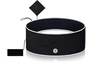 FitFeelsFun® Ceinture de Sport Large avec Poche étanche - Sac Banane Homme Femme - pour Argent téléphone Portable clé - Course à Pied Running Jogging