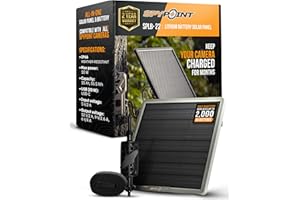 SPYPOINT Solar Panel for Outdoor Camera with Internal Battery for Wildlife Monitoring Camera Solar Panel (SPLB-22)