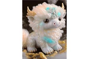 YWKJDDM DIY Diamond Art Painting Kits for Adults, 5D Cross Stitch Diamond Painting Pictures by Number Full Drill Gem Painting Kits for Gift Home Wall Decor 30 ×40cm Dragon