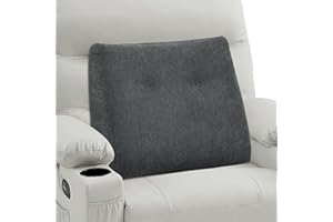 TANYOO Rückenstützkissen für Liegesessel Weiches Lendenstützkissen mit zerkleinertem Memory-Schaumstoff Couch-Lendenkissen für ältere Menschen zur Linderung von Schmerzen im unteren Rückenbereich