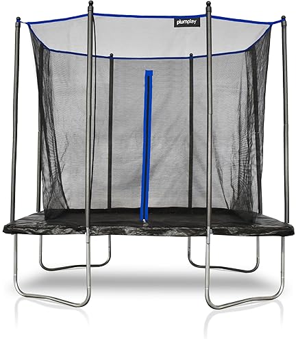 BTM 7ft Kids Trampoline With Slide, Safety Encloser Netting And Ladder For Indoor And Outdoor Use, Heavy Duty Steel Frame