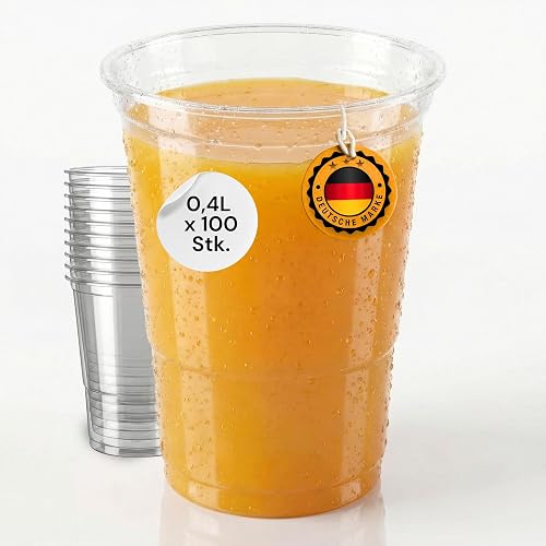LogiPack Trinkbecher 0,4 l mit Eichstrich, 100 Stück
