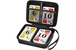COMECASE Hard Case Tragetasche Hülle für SKYJO unterhaltsame Kartenspiel. Passend für bis zu 360 Karten. Enthält 2 Herausnehmbare Trennwände und Handschlaufe (Schwarz)