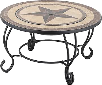 Mari Garden Terrassen-Tisch Gartentisch Vigo, rund, mit Mosaik-Dekor