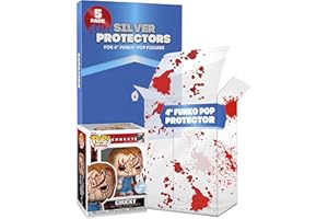 Fanatiko Lot de 5 Protecteurs Bloody pour Funko Pop 4" - Protection Pop de 0,4mm - Gardez Vos Figurines en Parfait État avec la Protection pour Pop