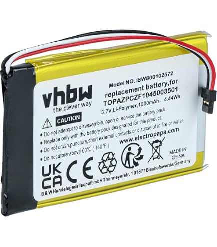 Batterie LI-POLYMER 1200mAh Pour NAVIGON 70 Easy, 70 Plus, 70 Premium Remplace Topaz Topazpczf1045003501
