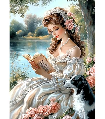MXJSUA Diamond Painting Kit pour Adulte Débutant, Belle Femme 5D Diamant Painting Images Ronde Diamond Peinture Diamant Adulte, Cristal Débutant Art Set pour Décoration Murale Maison 30x40cm
