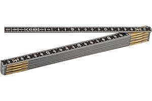 Metrica 21036 2 m Alu-Gliedermassstab Oxyd, schwarz