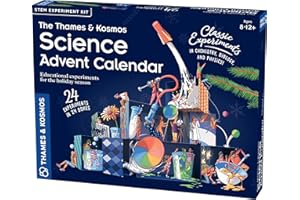 Thames & Kosmos - STEM: Calendario de Adviento - Experimentos clásicos: Química, Biología y Física - Kits de ciencia para adultos y niños, a partir de 8 años - 661007