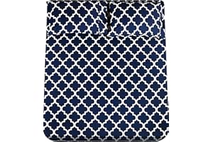 Utopia Bedding - Lenzuola Una Piazza e mezza - Spazzolata Microfibra - Lenzuola e Federe (Stampate Blu Navy, Double)