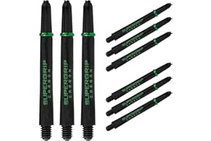 Harrows 3 set di freccette Supergrip Carbon Dart Stems – 9 freccette in totale – Medium, Midi & Short