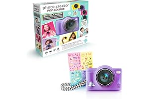CANAL TOYS Photo Creator Pop Colour Digital Camera, Purple, 32-Megapixel, Large 2.4" Screen, Flash, Selfie Lens, Includes 8GB Micro SD Card, Kids - Teen Compact Camera, Ages 8+