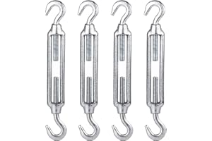 MARCOPOL Lot de 4 tendeurs de fil 8 x 110 mm en acier galvanisé M8 DIN 1480 pour câble de tension robuste