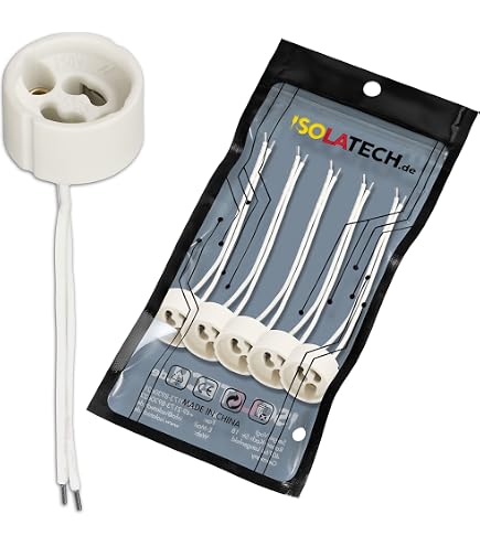 Lot De 6 Supports De Spot étanches IP65 - Inox 87mm Avec Douille GU10 - Neuf