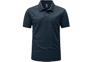 Rdruko Men's Breathable Polo Shirts Summer Short Sleeve Wicking Quick Dry Casual Work Golf Tops with Pocket