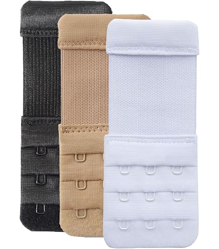 Lot De 5 Extensions élastiques Pour Soutien-gorge - 3 Crochets - Lavable Et Confortable