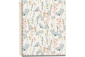 Miquelrius - Cuaderno A5 liso, Libreta con 100 hojas en blanco con 4 bandas colores para organizar, Papel que no traspasa de 70 g/m², 2 taladros para archivar, Espiral, Day