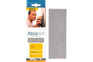 Mirka Abranet slipband 70x198 mm kardborre P80 10 st | Dammfri slipning av trä spackel lack och plast med slitstarkt nät
