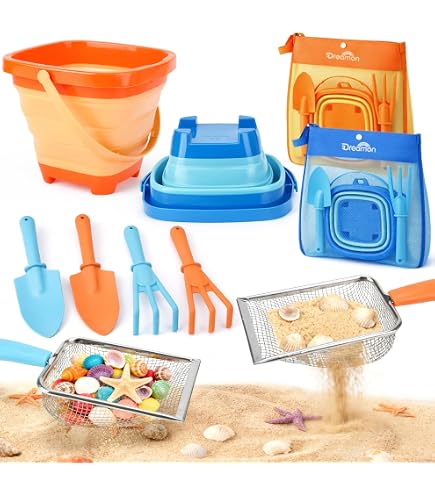 Changyeah Lot de 4 épuisettes extensibles pour papillons - 38 à 85 cm - Avec 2 seaux pliables - Idéal pour attraper les insectes, les poissons, la pêche