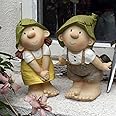 Lilly and Len Elves standing, Garden Ornament, Gnome, Garden Fairy, Troll, Imp