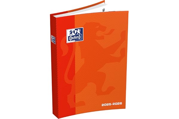 Agenda Scolaire 2025-2026 Oxford School 15x21cm 1 jour par page 352 pages Orange