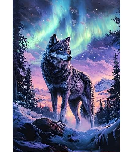 Diamantmalerei-Set „Mond“ – 5D Rund-Diamant-Kunst, 12x16 Zoll, Inkl. Werkzeug