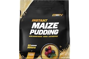GEN GERMAN ELITE NUTRITION Maize Pudding Neutral 3kg - Pudding de maïs sans sucre - Avec des glucides complexes - Consistance crémeuse - Préparation rapide et facile - 100% maïs - Vegan
