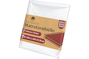 WEIDEBACH Wytrzymały pokrowiec na materac, worek na materac o wymiarach 140 x 200 cm, podwójny rozmiar, torba do przechowywania i transportu, pokrowiec ochronny na materac przed zapachami i wilgocią