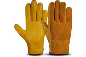 Pure sharp Gardening Gloves for Men and Women - Tough, Thorn Proof, Comfortable Breathable Garden Gloves – Cowhide Leather for Strong Grip & Protection