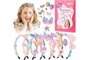 PORWKE Hair Accessories for Girls - Craft Kits and Toys for Ages 3-8 - Unicorn Gifts for 5-8 Year Old Girls