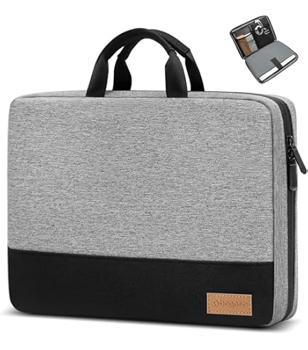 flintronic Laptophoes voor 13 inch, waterbestendige laptophoes, draagbare laptoptas voor heren met vakken en vakken, compatibel met MacBook, Asus, Dell, HUAWEI 13 inch laptop (zwart
