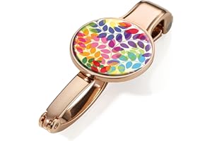 TROIKA COLOURFUL LEAVES – #BGH04-A084 – Appendi - borsa e -clip – in grado di reggere fino a 5 kg – metallo– lucido – lustro – oro rosa, multicolore – TROIKA-originale