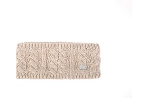 AnJuHoPa Bandeau Bandeau Cabel Knit Bandage Oreilles Avec Doublure de Polaire