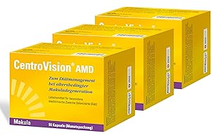 CentroVision AMD – Lebensmittel für besondere medizinische Zwecke zum Diätmanagement bei intermediärer und fortgeschrittener altersbedingter Makuladegeneration, laktose- & glutenfrei, 270 St.