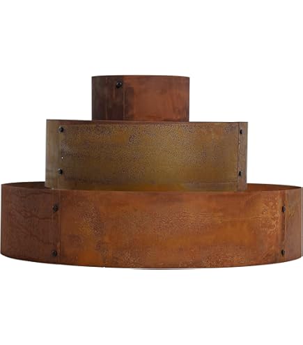Lot De 2 Anneaux De Plantation En Métal - Diamètre 60 Cm, Hauteur 20 Cm | Jardinière Surélevée, Aspect Rouille