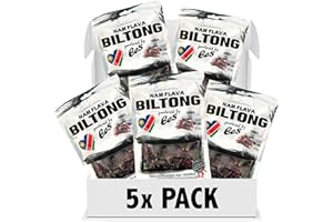 ‎NAM FLAVA Nam Flava - Original Biltong aus Namibia - 500g (5x100 g) - Beef Jerky, Trockenfleisch, viel Protein
