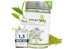 ‎MATCHAMAGIC MatchaMagic Tenno Bio Matcha-Tee Pulver 80g - Japan Matcha Tee 100% Bio - Original grüner Tee aus Japan - Matcha Pulver Ceremonial Grade - Japanischer Tee für den puren Trinkgenuss
