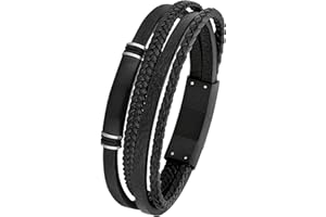 s.Oliver Armband Edelstahl/Leder für Herren, Armschmuck, Kommt in Schmuck Geschenk Box